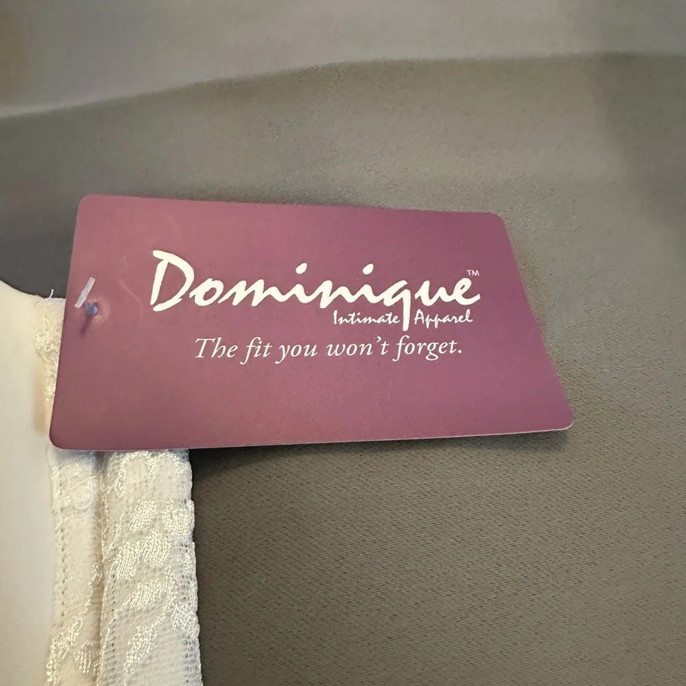 Dominique White Lace Convertible 46DD Convertible Strapless Bra NWT - Picture 7 of 9